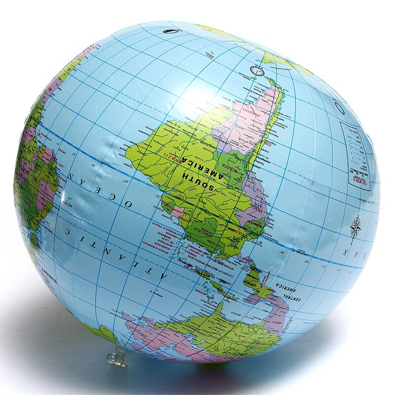 30cm oppustelige globus verden jord ocean kort bold geografi læring pædagogisk badebold børn legetøj hjemmekontor dekoration