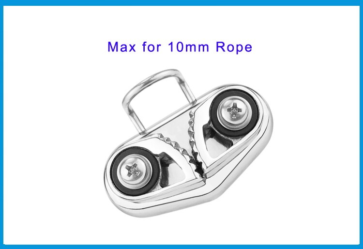 Stainless Steel 316 Cam Cleat with wire Leading Ring Boat Cam Cleats Matic Fairlead Marine Sailing Sailboat Kayak Canoe Dinghy