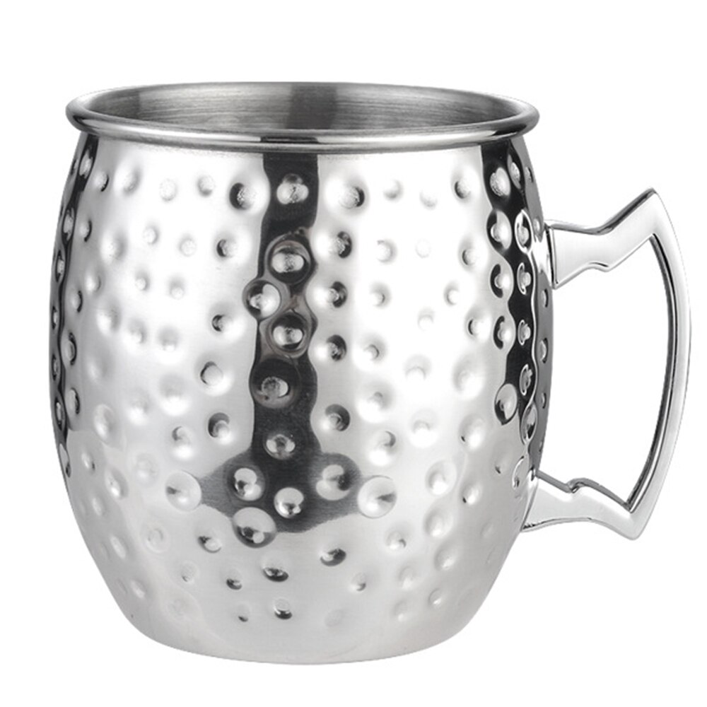 Kopp koppar muggar metall mugg kopp rostfritt stål 550ml praktiska moskva mulor hållbara öl vin kaffe kopp bar verktyg: B