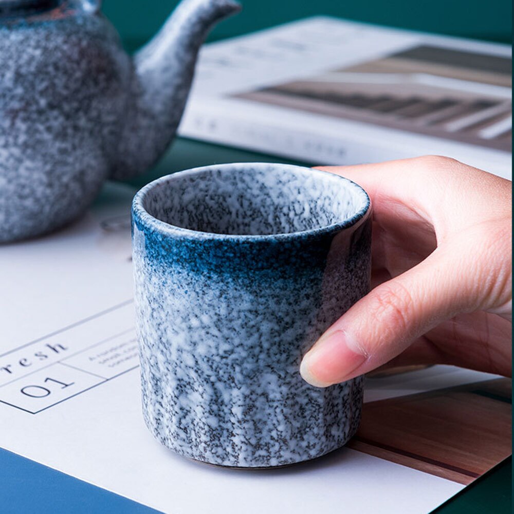 Japanese Style Teacup Water Cup Stoneware Ceramc Hand-panted