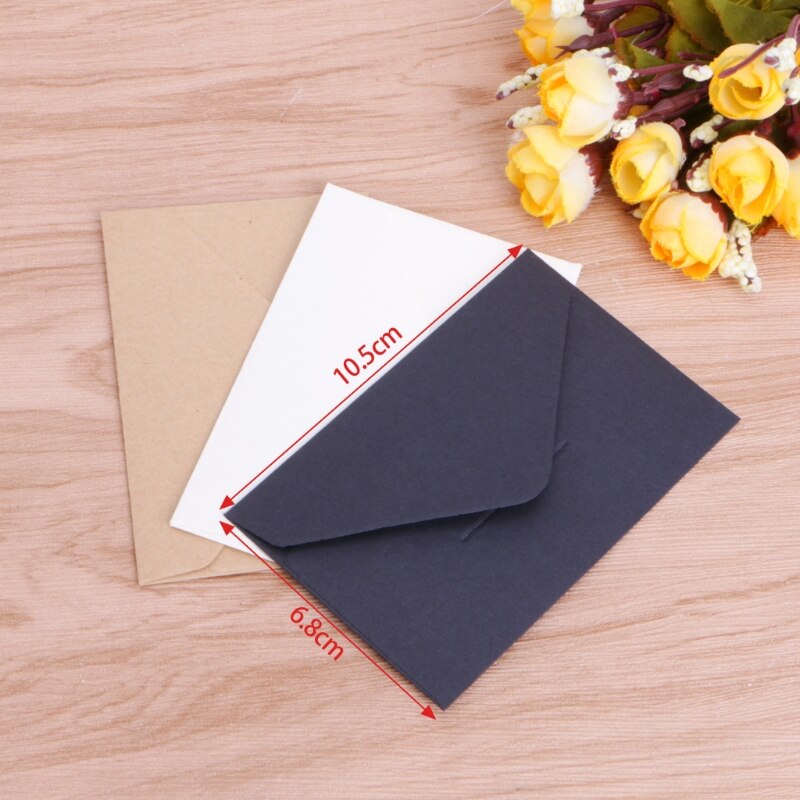 50 unids/lote Sobres de papel artesanal sobre de estilo europeo Vintage para de Scrapbooking de tarjetas