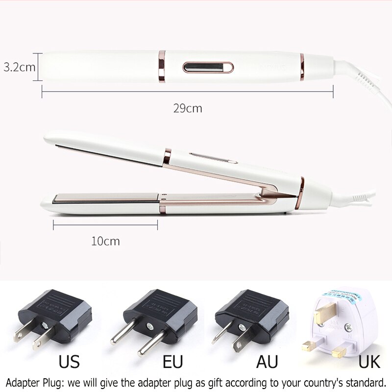 NOVUS PRO Hair Straightener Ceramic Coating Plate Flat Iron with Digital Display Straightening Irons Chapinha Straight Hairstyle