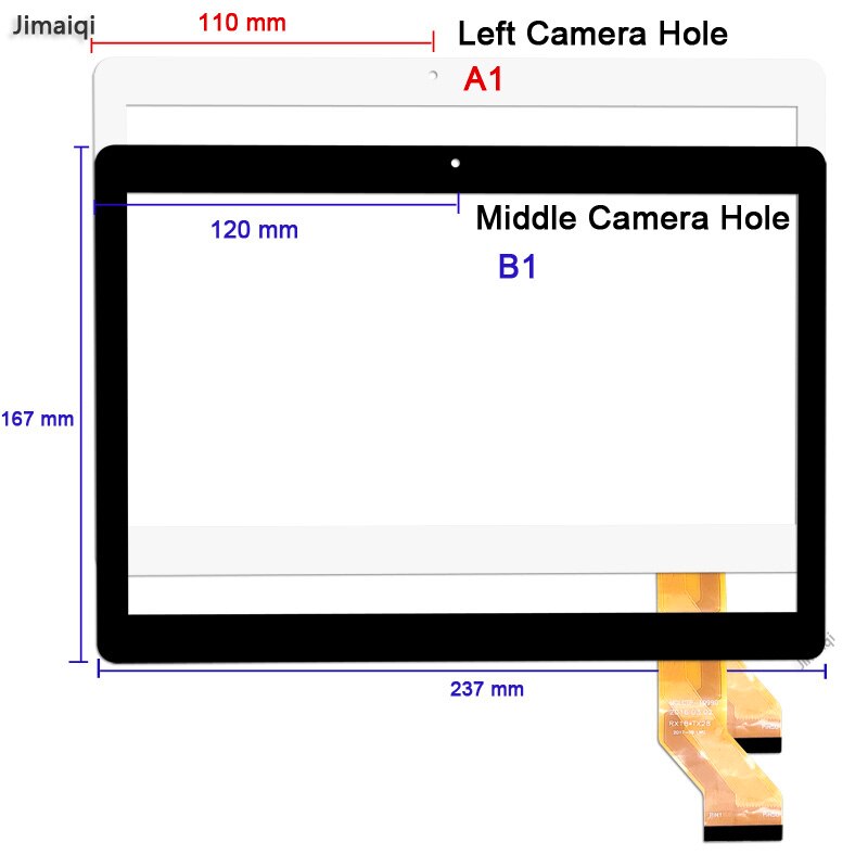 Touchscreen Phablet per Tablet da 10.1 pollici Plum Z711 4G pannello capacitivo esterno digitalizzatore sostituzione sensore di vetro Multitouch