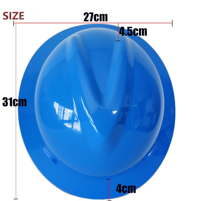 Safety Helmet Full Brim Hard Hat Lightweight Work Cap Outdoor Construction Railway Metallurgy Mine Miner Summer Sunshade
