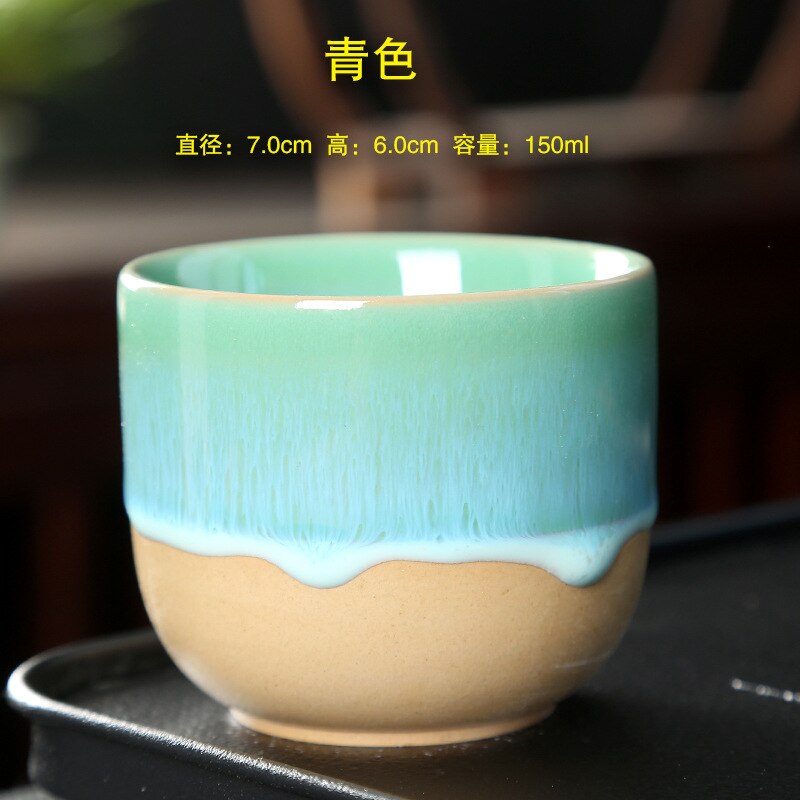 1Pcs Keramische Kopje Thee Oven Change China Porselein Kung Fu Kopjes Aardewerk Drinkware Servies Water Mok Voor: D-150ml