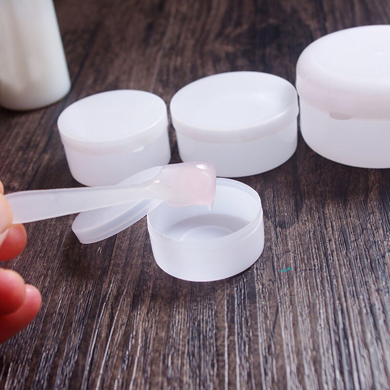 50Pcs 5g/10g/20g/30g/50g/100g White Plastic Cosmetic Sample Jars Pot Empty Face Cream Bottle Lip balm Container Refillable Box