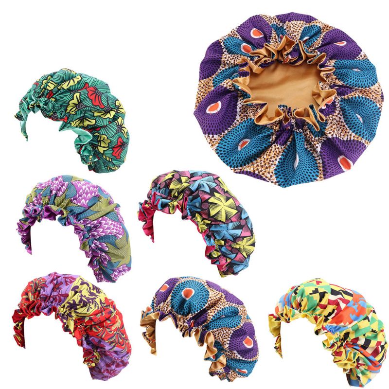 Gorro de satén ajustable para niños, gorros de noche de flores de seda suave para pelo Natural, para adolescentes, niños pequeños y bebés, Reversible