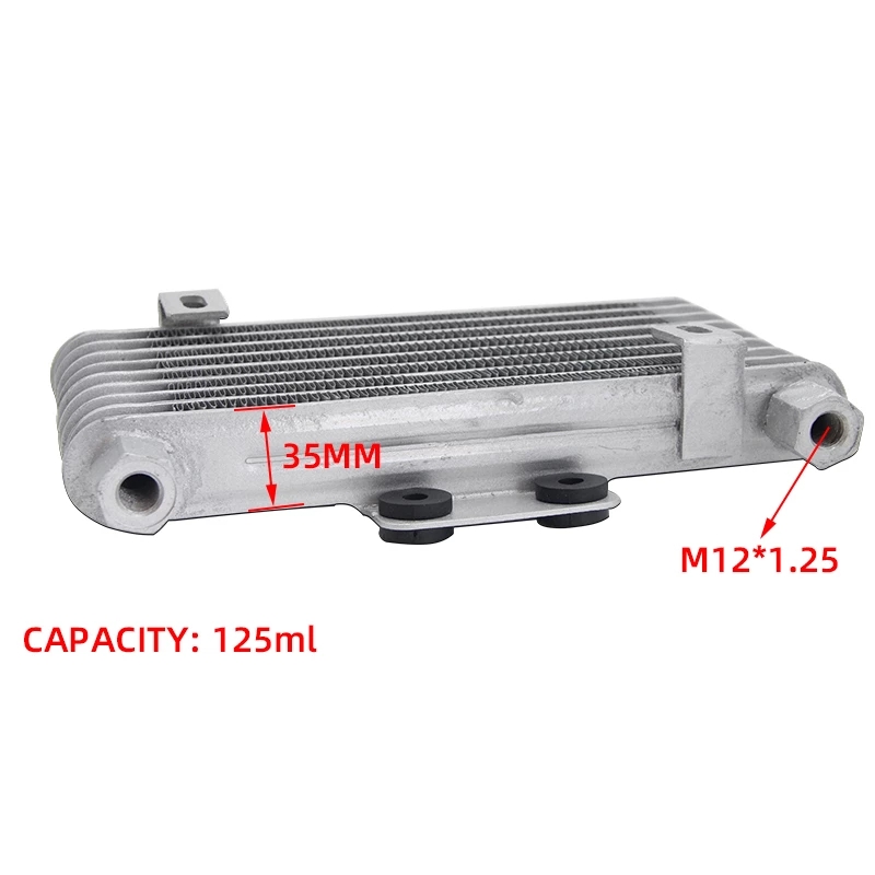 Enfriador de aceite de aluminio para motor de motocicleta + radiador de refrigeración de ventilador 125Ml Universal para moto de cross ATV enfriador de aceite de ventilador de