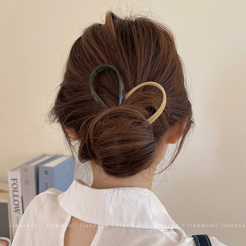 groß U bilden Acetat Haar Stock für Frauen Scrunchie Damen Zubehör Hochsteckfrisur Styling Werkzeug Haarnadeln Kopfbedeckung