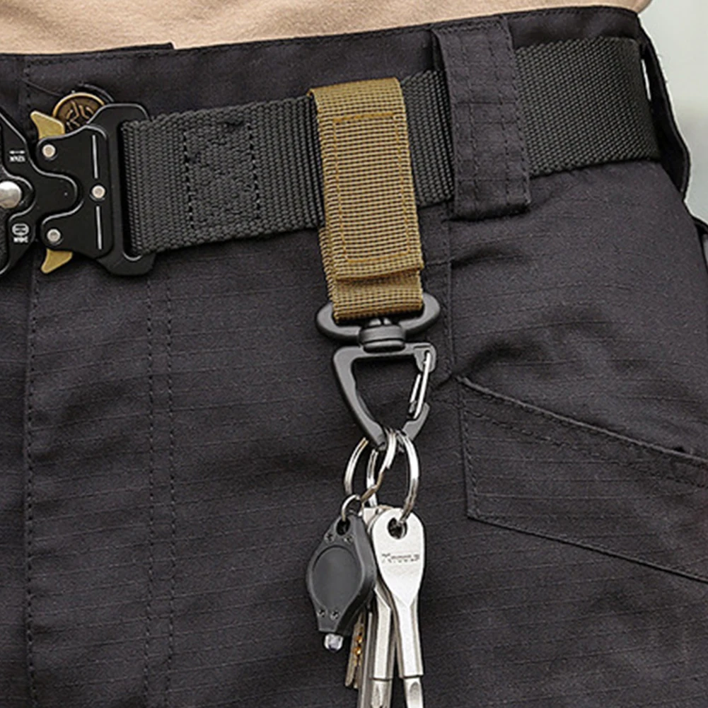 Mosquetones militares de nailon para colgar, hebilla táctica para cinturón, llavero, ganchos colgantes para acampar, herramienta para acampar, 1-10 piezas
