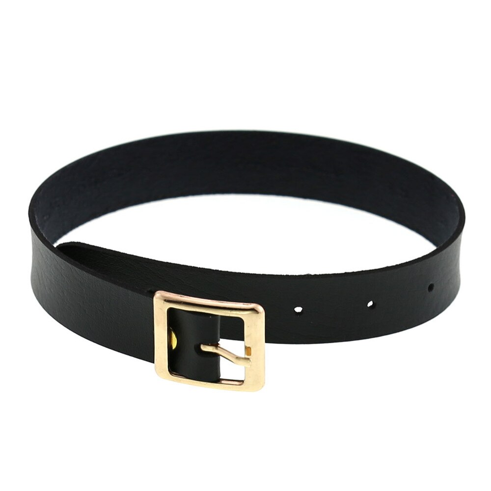 Gothic Choker Necklace - PU Leather - Heart Pendant - Adjustable 30-38cm - Women Accessories