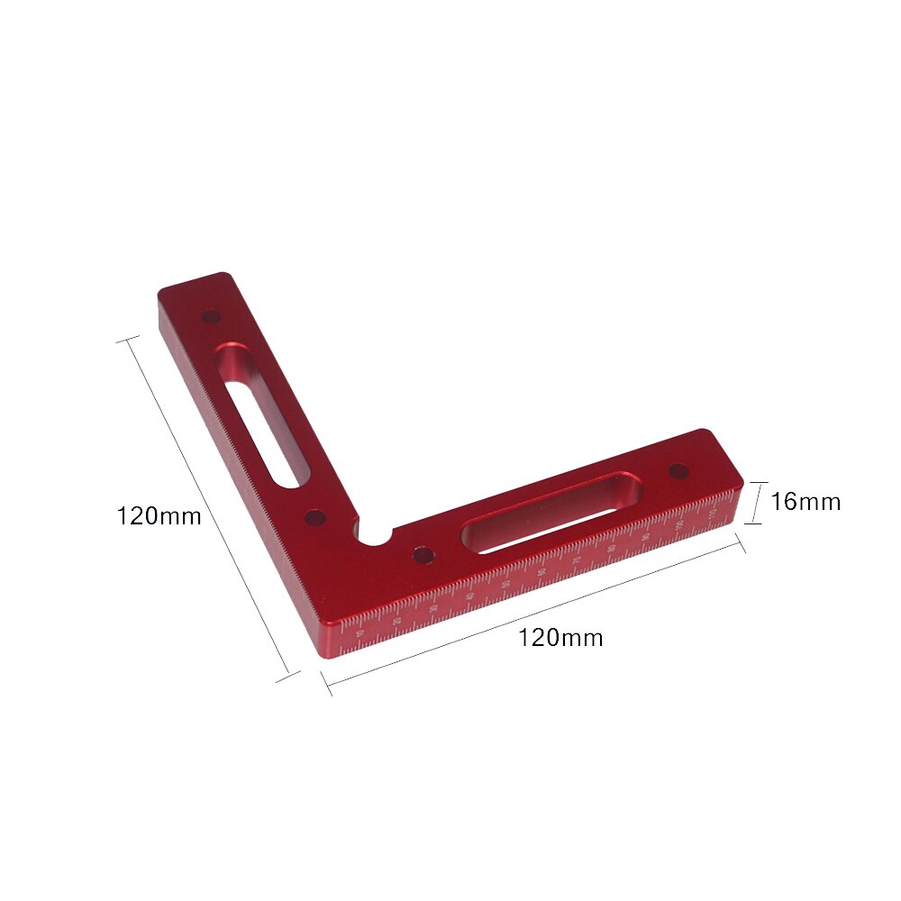 Aluminiumlegering 90 graden 120 x 120mm nauwkeurige klemming winkelhaak houtbewerking machinist winkelhaak positionering rechte hoek positioneringsliniaal