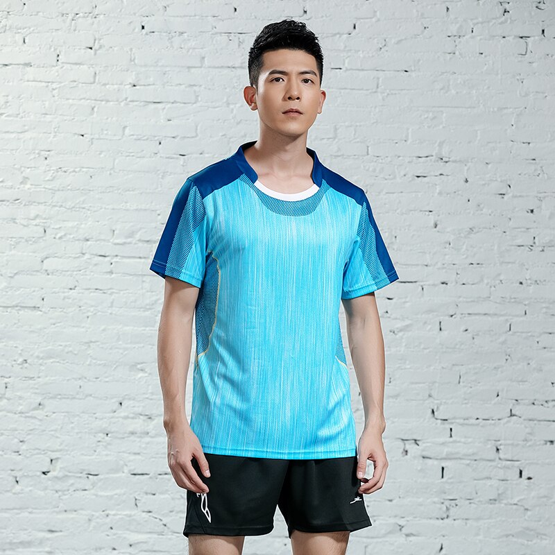 Badmintonkläder dam/herr , sportbadmintondräkt , sporttennisset , snabbtorkande sportkläderset: Man 1 set / L