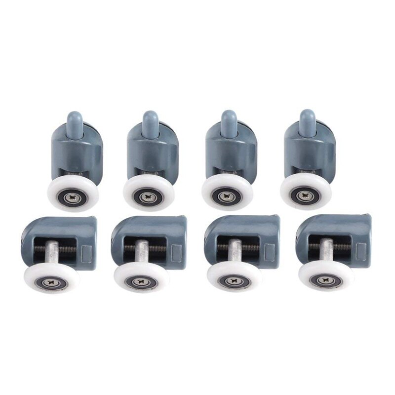 BMBY-8Pc Dusche Tür Rollen Rollen Dusche Tür Rollen Schiebetür Rolle führen Dusche Ersatzteile Glas Tür Scheiben Räder Ru