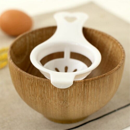 Household Plastic White Egg Yolk Seperator Separator Kitchen Cooking Gadget Sieve Tool White Egg Separator