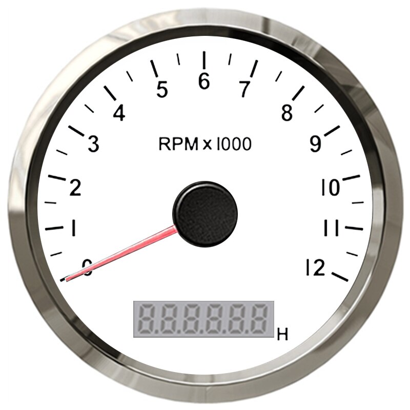 Contagiri del motore del contagiri della barca dell'automobile di 12000 giri/min con il contagiri LCD dell'esposizione digitale del contatore orario per il motociclo del camion: 12000-WS