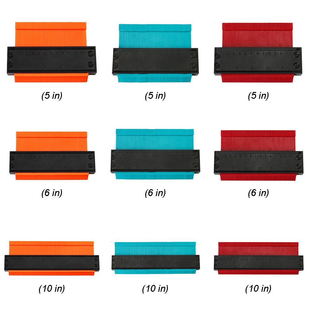 Calibrador de contornos irregulares de 12/15/25cm, regla de medida para perfilado de bordes, regla de medida para madera, plantilla de curvatura, Escala de azulejos, herramienta para azulejos laminados