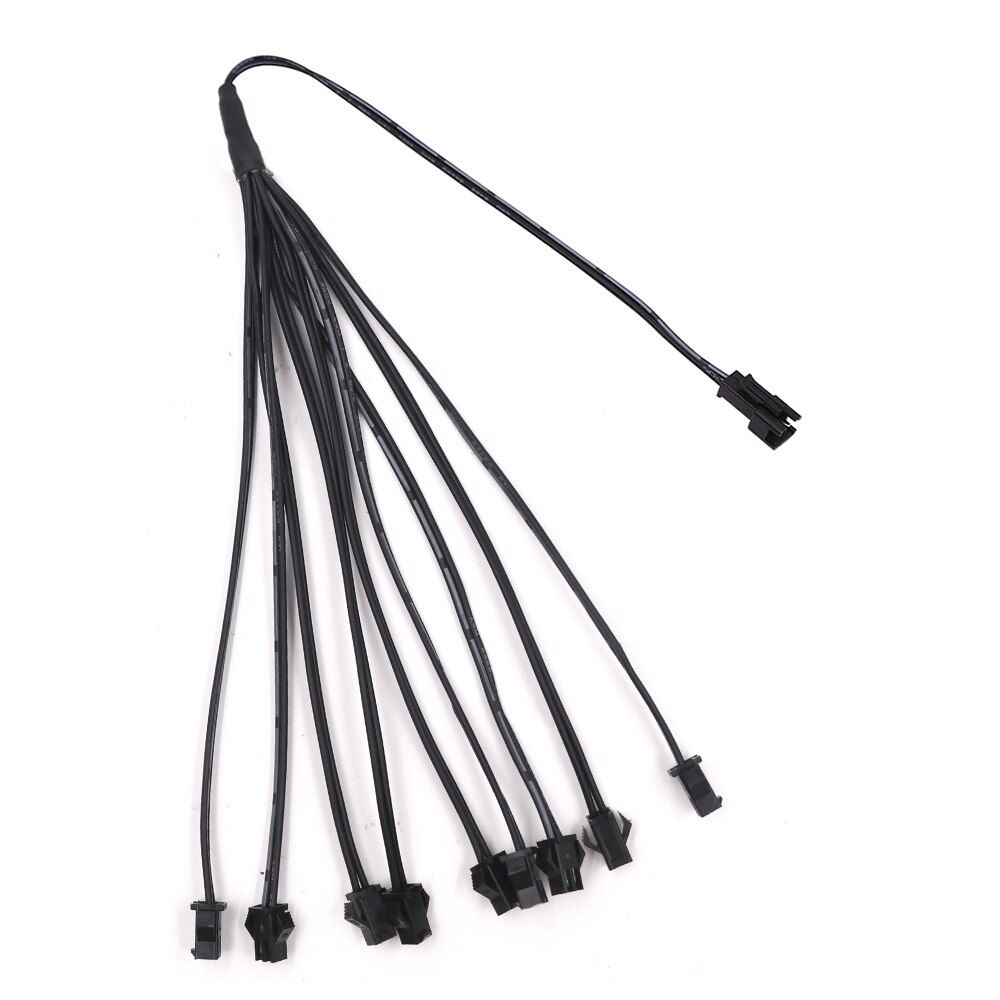 1 In 2/3/4/5/6/7/8/9/10 Jst Connector Splitter kabel 2Pin Connectors Voor 3V/5V/12V El Wrie Neon Light El Tape Strip Driver: 1 in 9 connector