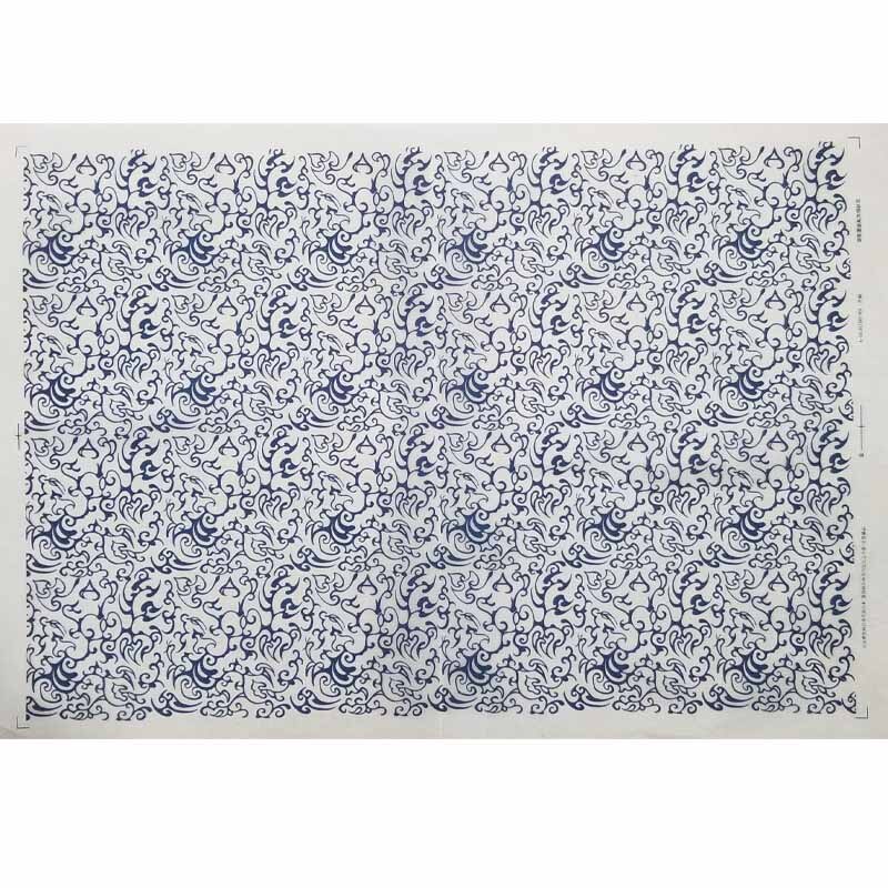 Keramik Aufkleber Diy Keramik Tonne Unterglasur Farbige Blume Papier Blau Porzellan Transfer Papier Hohe Temperatur Aufkleber Papier: 08