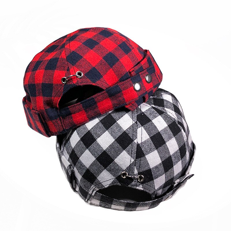 Stijl roosters katoen lente zomer dames heren pompoen baret franse kunstenaar beanie veelkleurige beanie