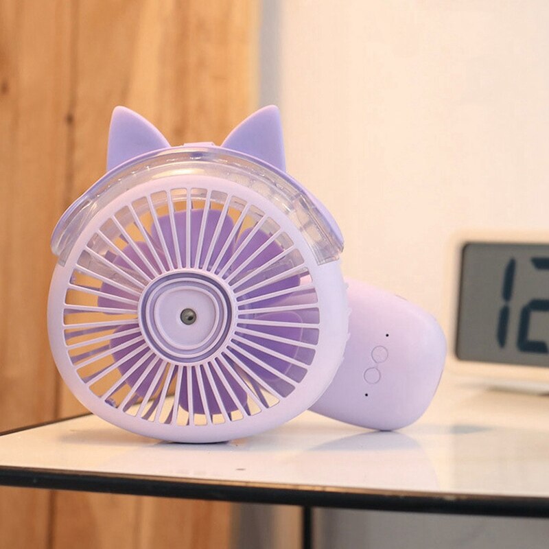 Opvouwbare spray mini ventilator bevochtigingsspray elektrische ventilator draagbare handbediende mini ventilator