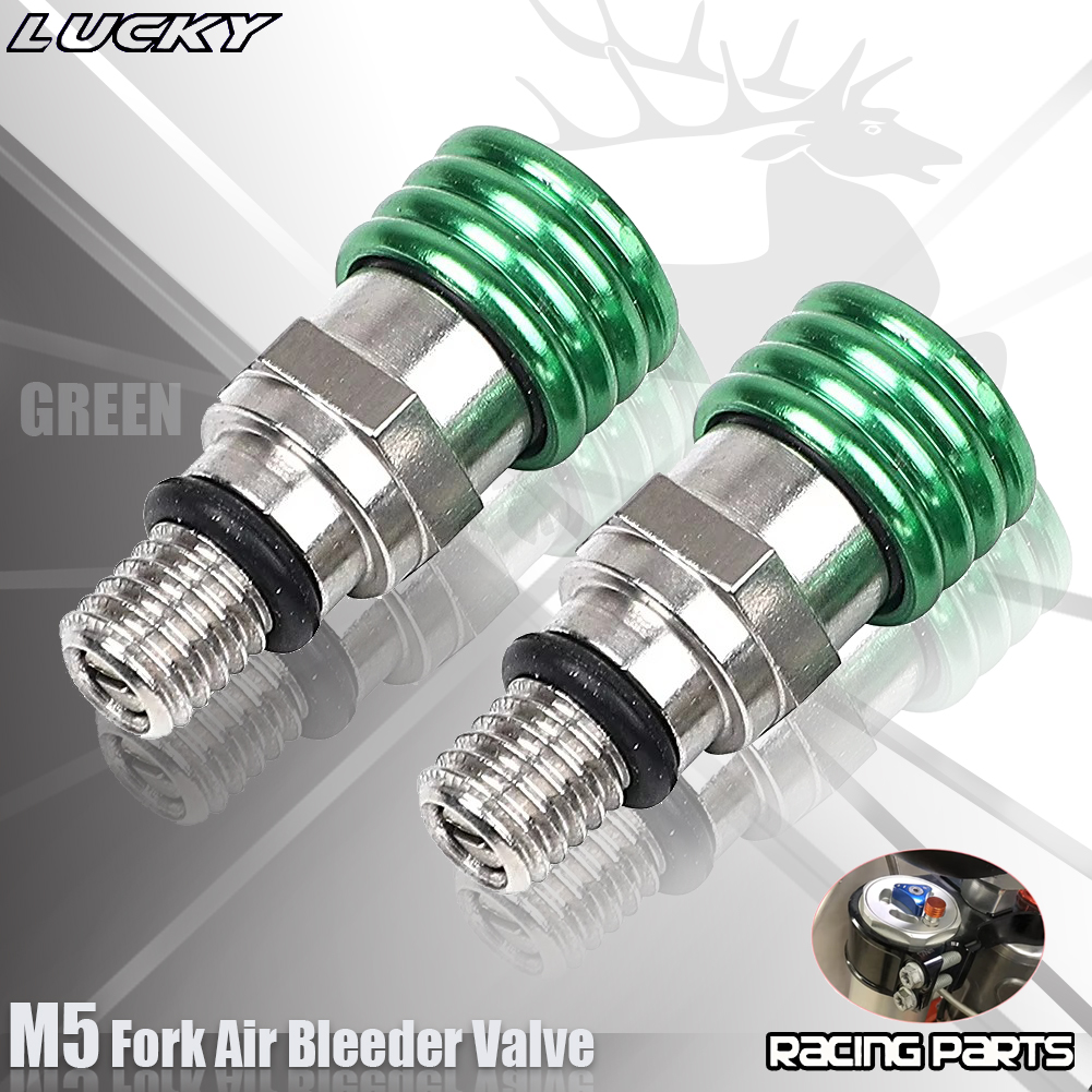 M5 Schraube Gabel Entlüfter Linderung Ventil Für Kawasaki Yamaha CR CRF YZ YZF WRF KX KXF RMZ 80 125 250 450 MX Moto-Cross Enduro: Grün