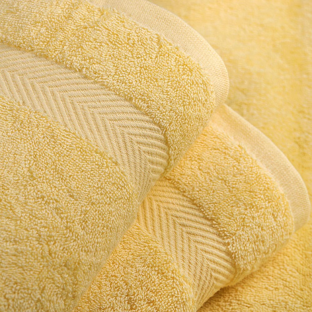SEMAXE Soft Towels Set Cotton,Bath Towel, Hand Towel,Washcloth,Highly Absorbent, Hotel For Bathroom. yellow,Sell