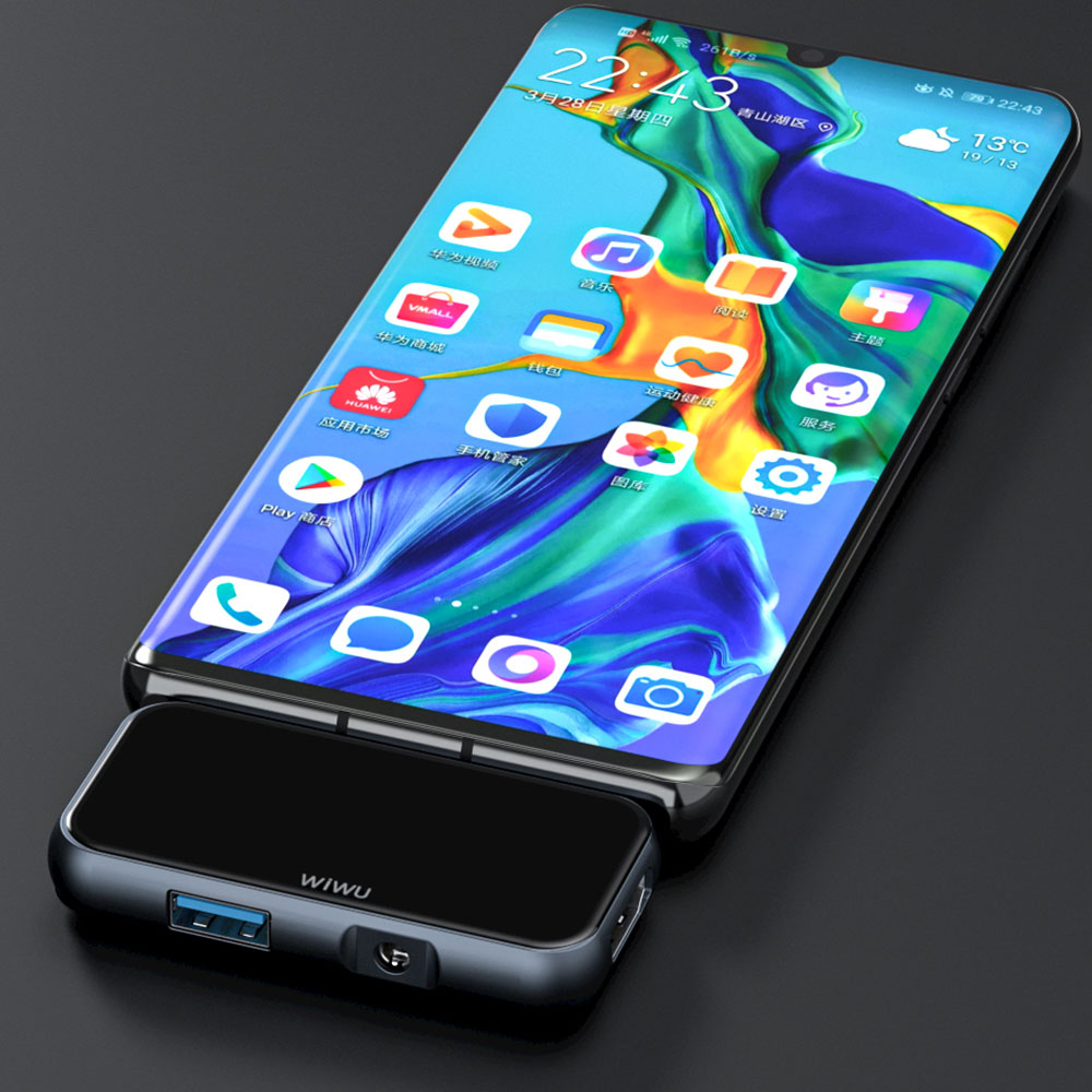 Wiwu usb hub til ipad pro type c usb 3.0 hub hdmi stereo type c hub til huawei xiaomi mobiltelefon usb c hub til macbook pro 13