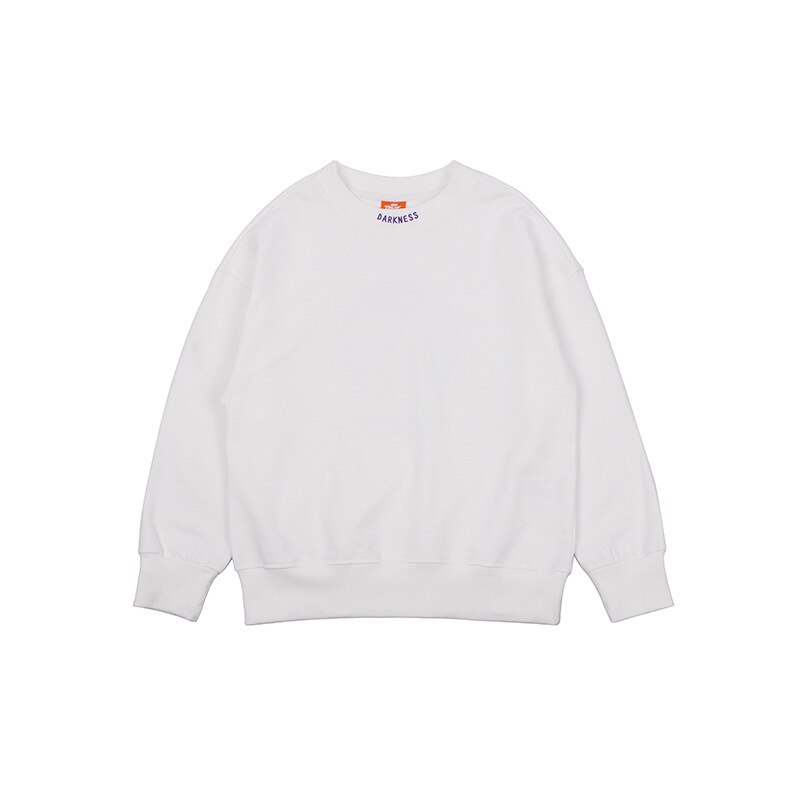 Linling o-hals casual actieve print kinderletter t-shirts kindersweatshirts voor jongens kleding hiphop streetwear  p248: Wit / 9t