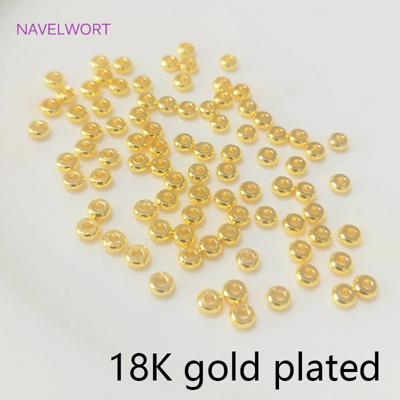 bisuteria materiales por mayor Cuentas espaciadoras chapadas en oro de 18k para fabricación de pulseras, cuentas para abalorios, accesorios de joyería, suministros de fabricación de joyas DIY al por mayor: S / Negro