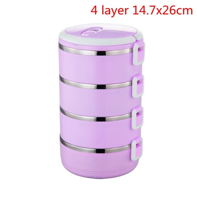 1Pc Stainless Steel Thermal Lunch Box For Office Portable Lunchbox Leakproof Thermos Lunch Box Food Container Supplies Camping