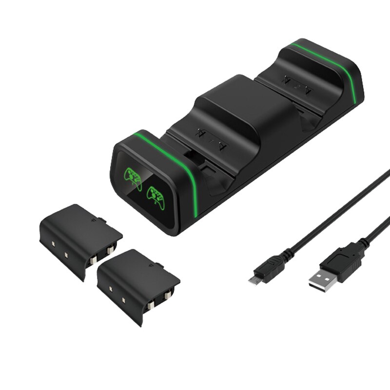 Controller Lader Dock Dual Charging Station Voor Xbox One/Slim/Elite Controller Met 2X800MAh Oplaadbare Batterij Packs.