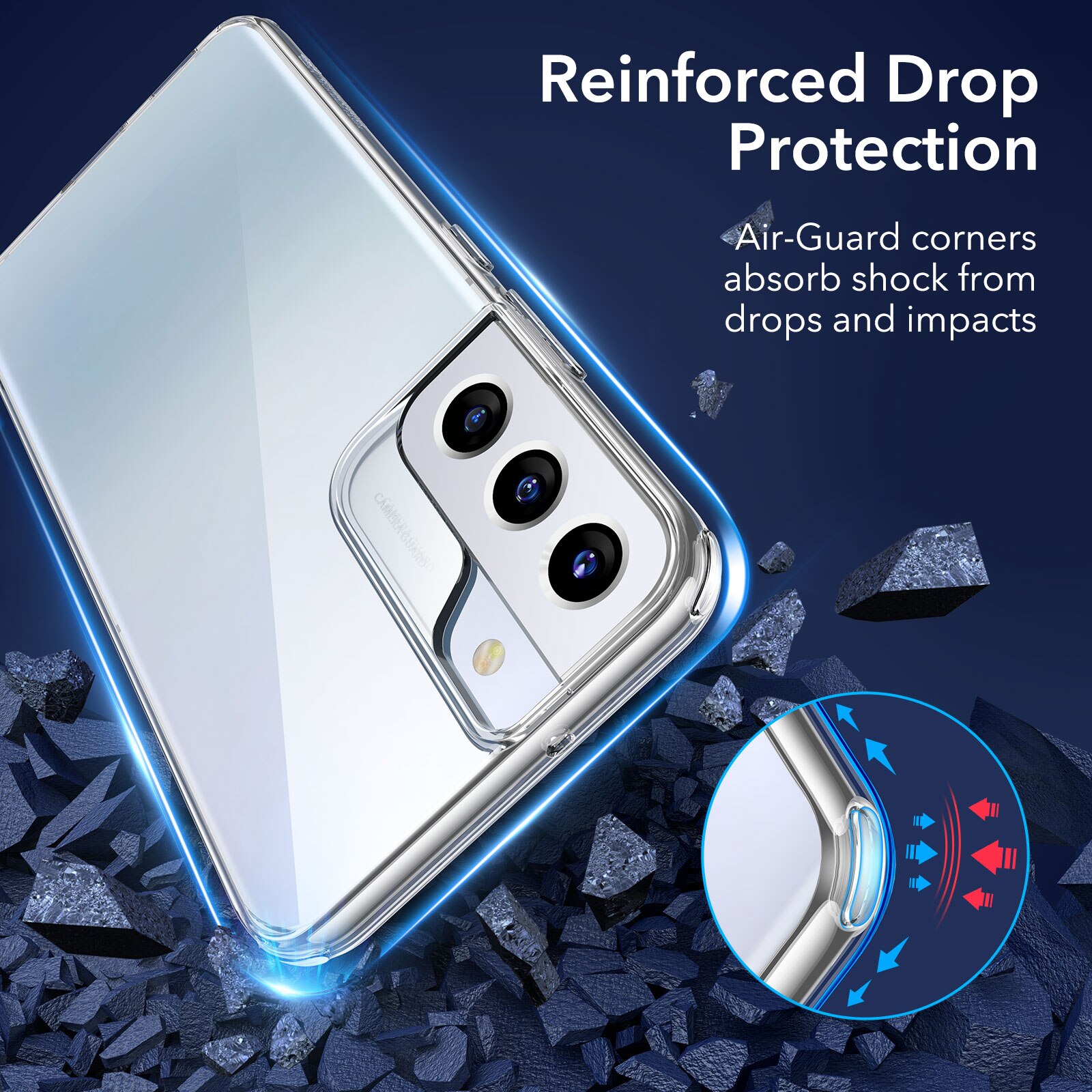 ESR-funda de TPU para Samsung Galaxy S22 Ultra, cubierta trasera transparente, fina y suave, para Samsung S22 Plus