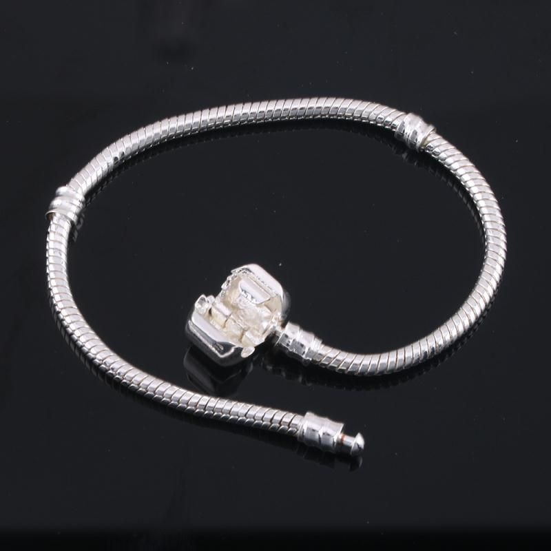 10 stücke passen Europäischen Armbinde 3mm schlange kette Armbinde armreif pulsera berloque frauen schmuck perle charme