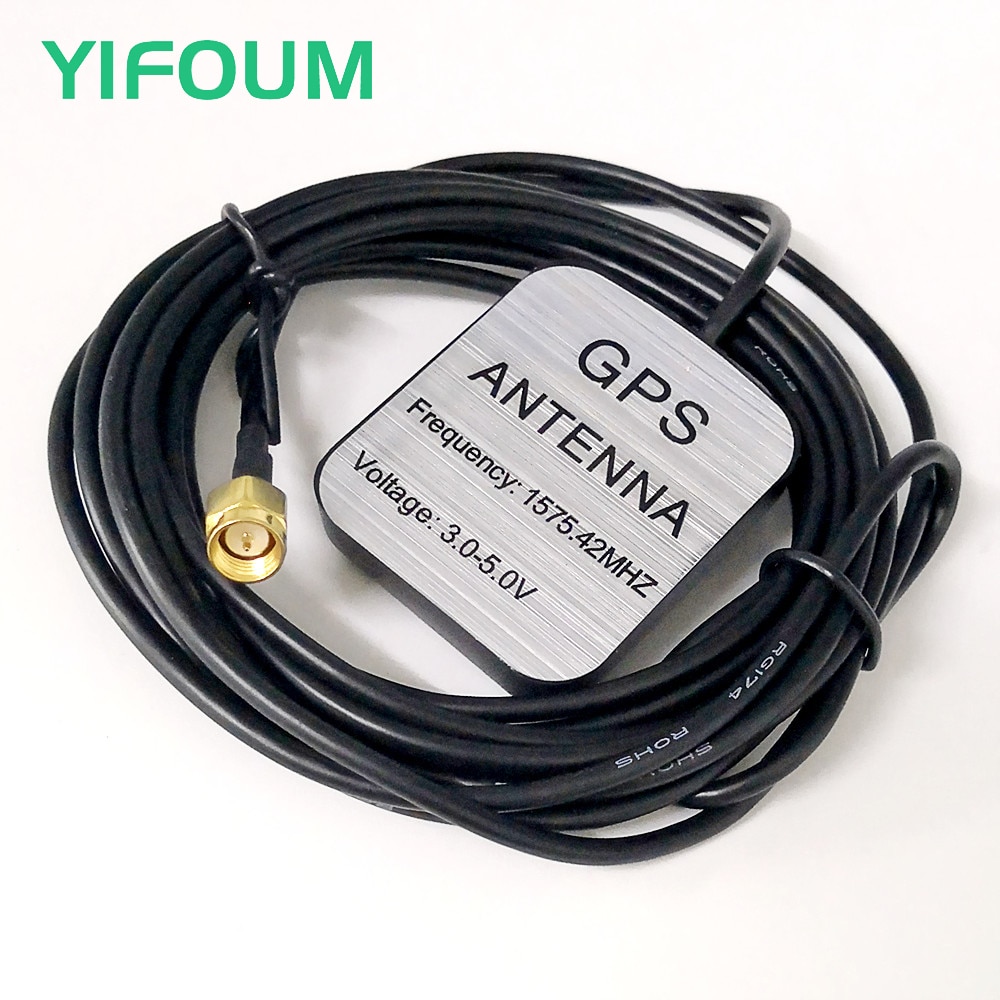 Yifoum Auto Gps Ontvanger Sma Conector 3M Kabel Gps Antenne Auto Auto Antenne Adapter Voor Dvd Navigatie