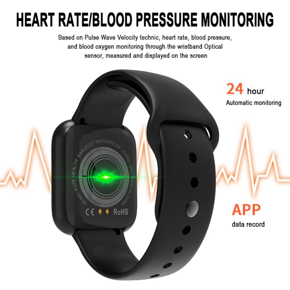 Bluetooth Horloge Gezondheid Tracker 1.3 "Screen Smartwatch Voor Android Ios Hartslag Sleep Monitor Muziek Controle Bericht Remin