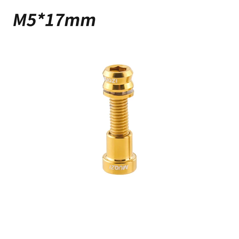 MUQZI Titanschraube M5x17 19mm Vorbauschraube Rennrad Lenker Vorbauschraube: Braun
