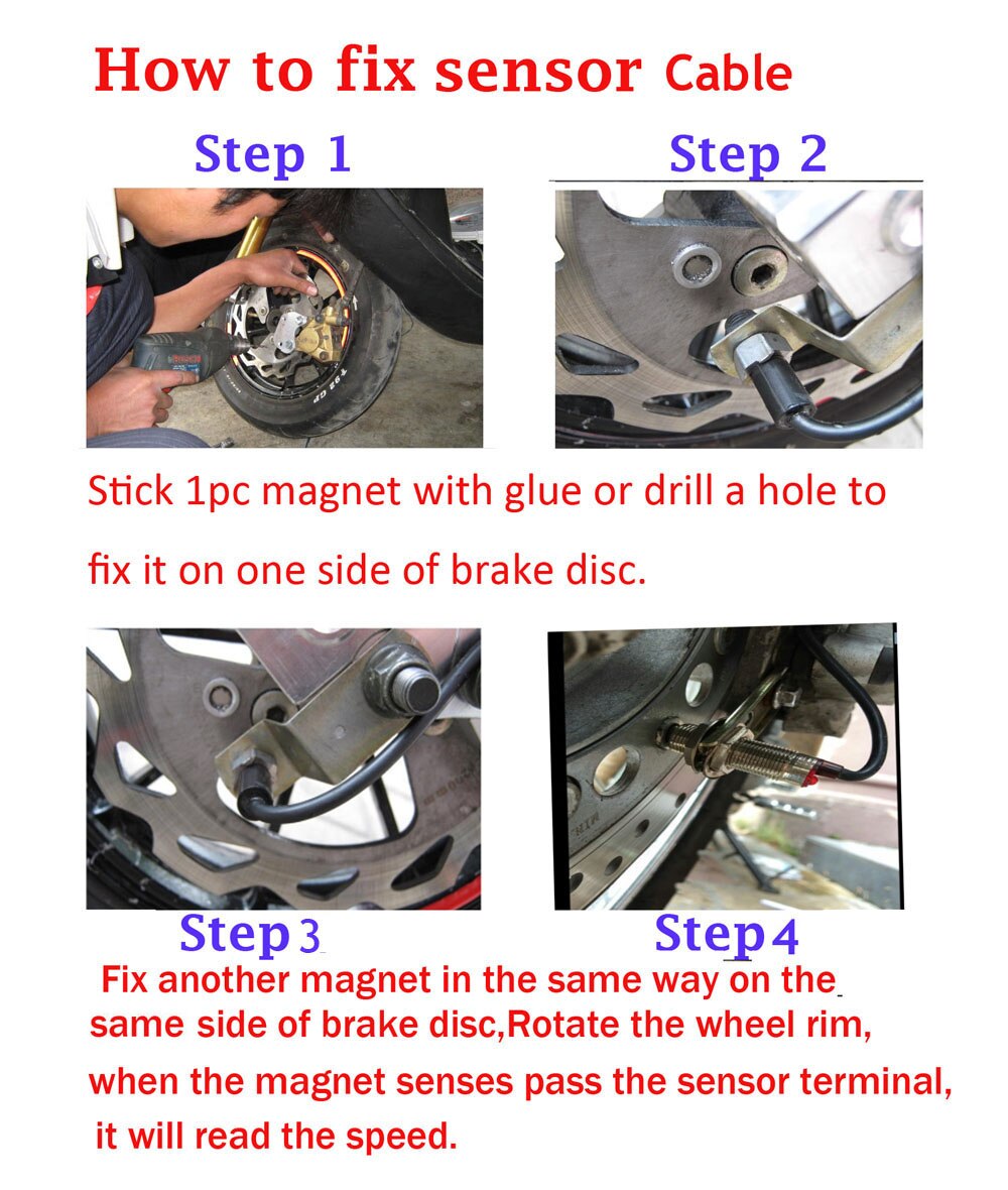 Adaptador de Sensor de velocidad para SAMDO, velocímetro Universal para motocicleta, tacómetro