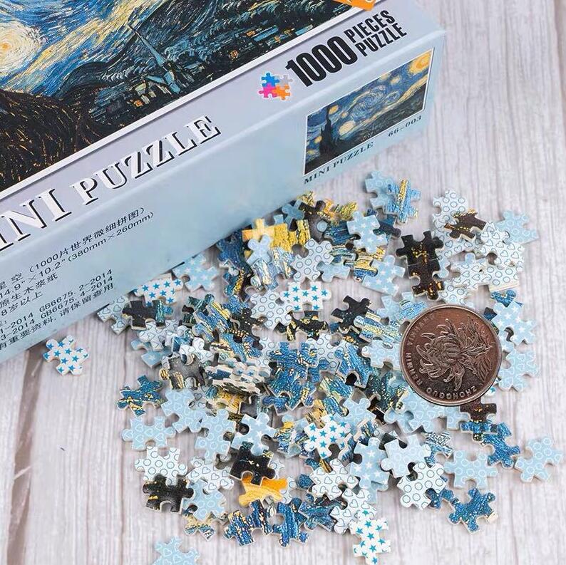 Puzzle Immagine Puzzle 1000 Pezzi di Montaggio In Legno Mini Puzzle Giocattoli per Adulti I Bambini Giochi per Bambini Giocattoli Educativi GYH