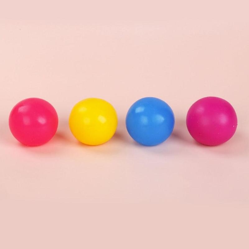 Soft Sucker Sticky Adhesive Flsorescence Ball Decompression Novelty Fun Games Outdoor Educational Children Toys Sport T H2Z2