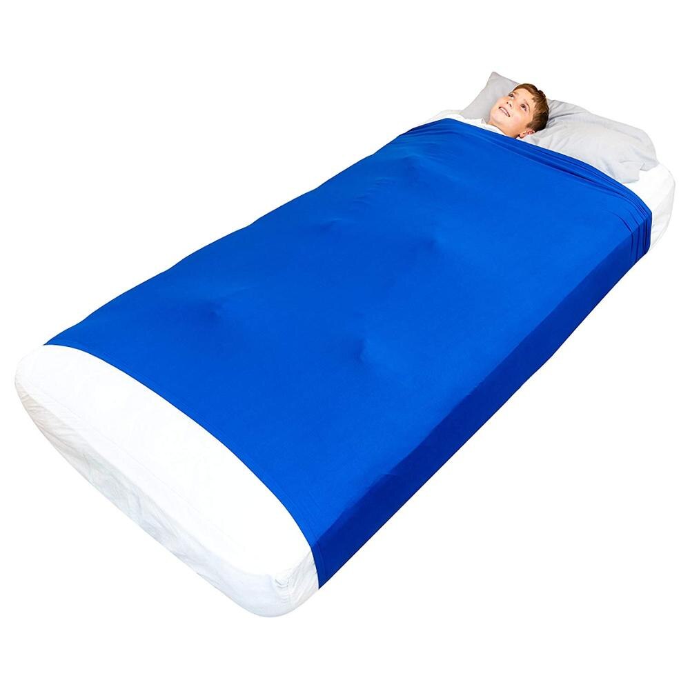 Sovemuffe sanseark til børn kompression alternativ til vægtede tæpper, hjælper med at øge roen og komforten, åndbar