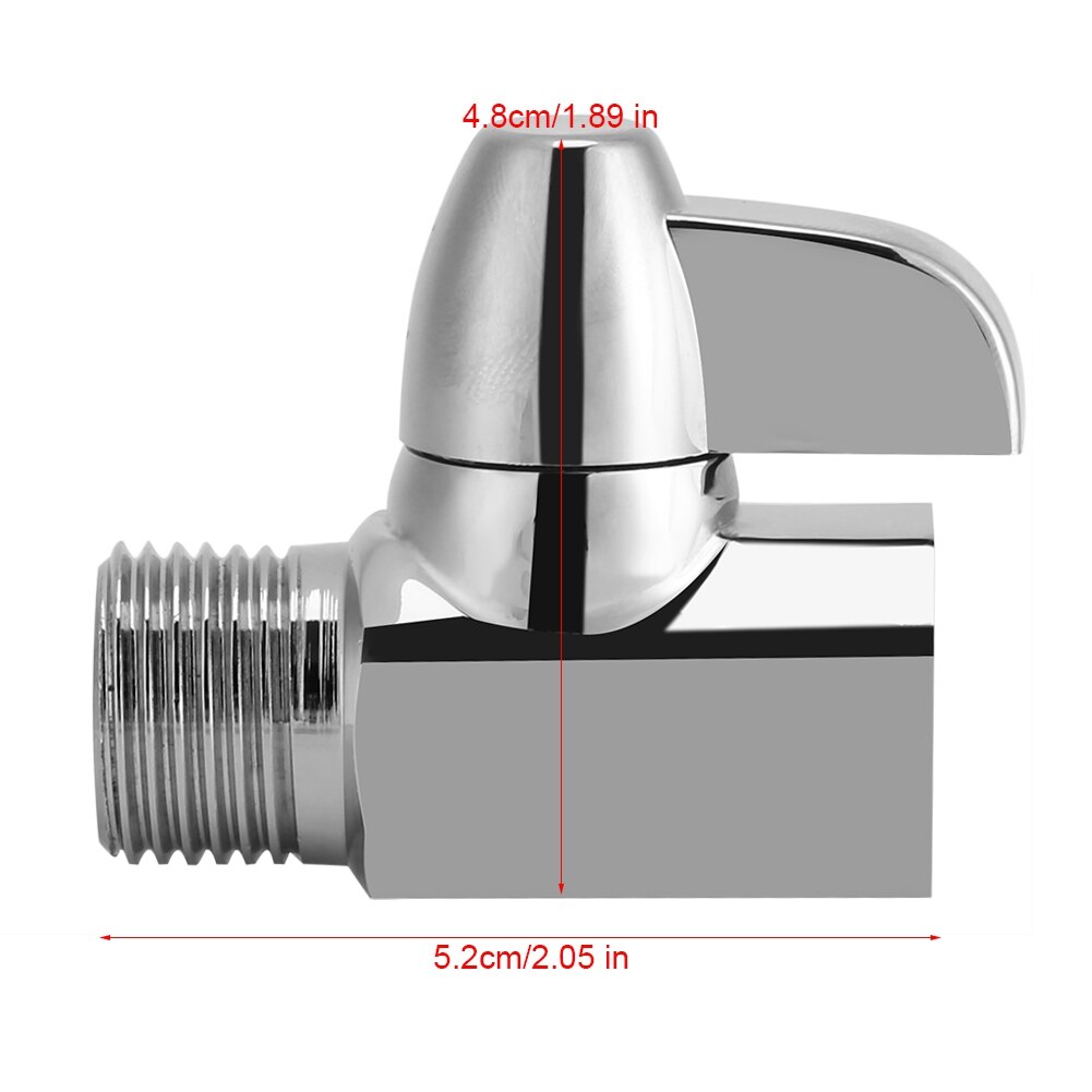 G1/2 Inch Three Way Shower Arm Diverter Universal Showering Component T Shape Adapter Fitting To Home Water System