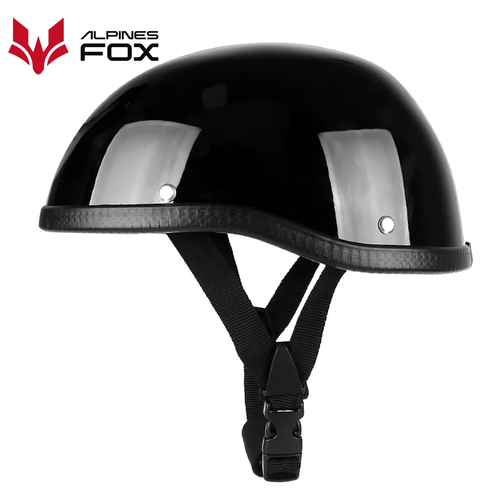 Half Face Motorhelm Vintage Cafe Racer Retro Scooter Jethelm Cruiser Vintage Open Helmen Met DOT Gecertificeerd: Army Green