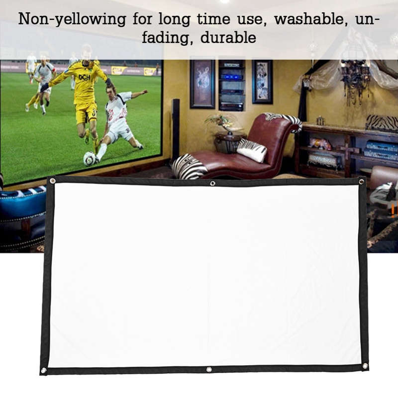 Portable Projector Screen Hd 16:9 120 Inch Diagonal Projection Screen Foldable Home Theater For Wall Projection Indoor Outdoor