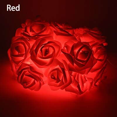 1 M/2 M/3 M/4 M/5 M/10 M Rose Bloem LED lichtslingers Verlichting voor Kerst Wedding Garden Party Valentijnsdag Decoratie: Rood