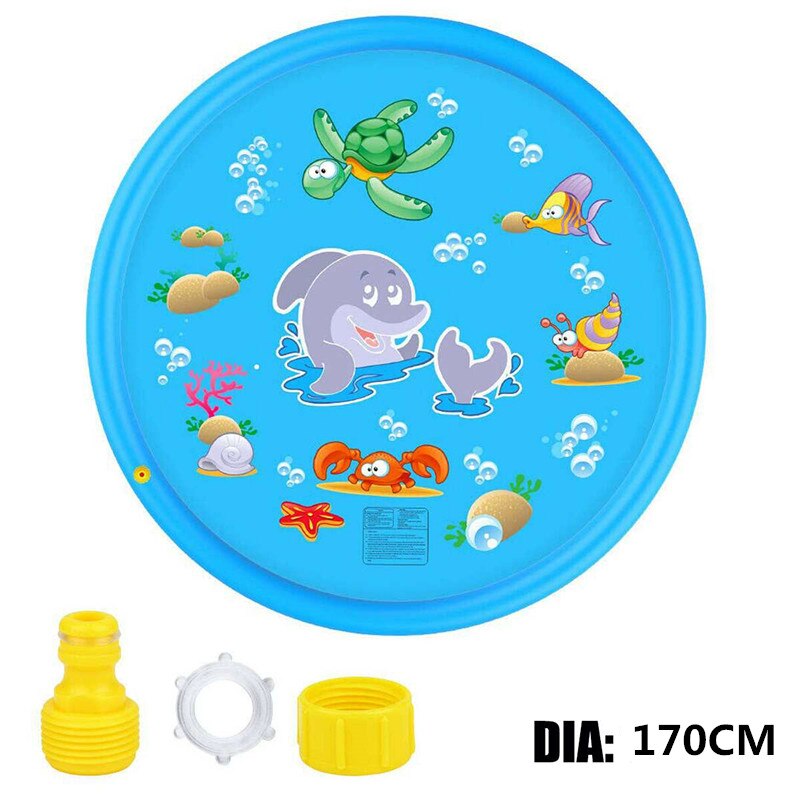 Strand Mat Kussen Speelgoed Opblaasbare Spray Water Dier Opblaasbare Water Jet Kinderen Sprinkler Speelkleed Tapijt Water Games: 170cm