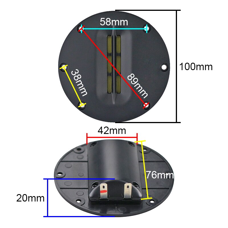GHXAMP 4 INCH Portable Ribbon Tweeter Aluminum Bel... – Vicedeal