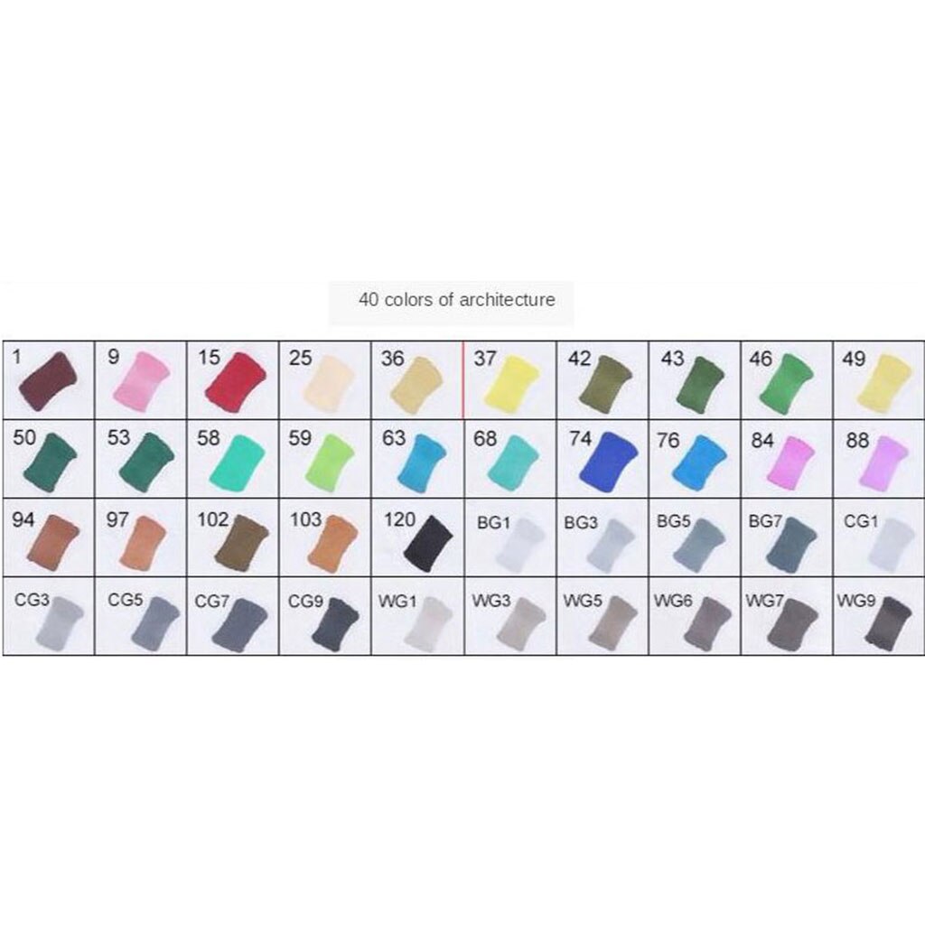 Alcohol Marker Brush Markers Dual Tips Permanent Art Kids Markers: 40 Buiding