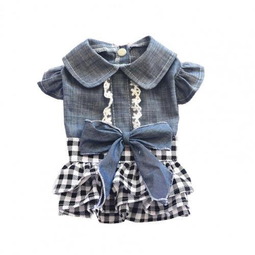 Spódnice dla psów letnie ubranie dla psa spódnica miękki oddychający ciepły wygodny guzik robić odzieży dla psa na zewnątrz: S