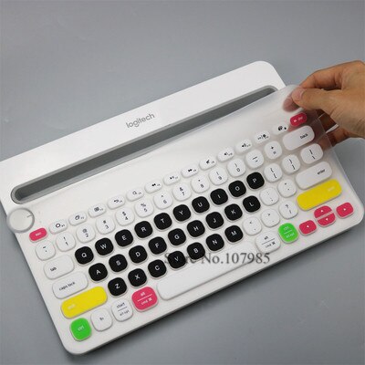 Tastatur Abdeckung Schutz Für Logitech K480 Bluetooth Multi-Gerät Tastatur Silikon Staubdicht kabellos Schreibtisch Staub haut Film: Candyblack